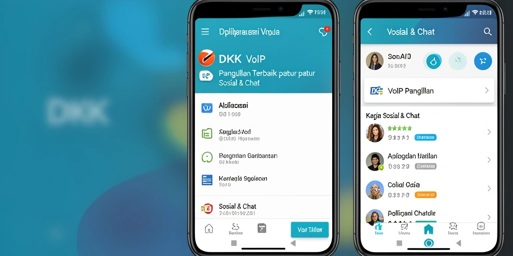 Tampilan antarmuka DKK saat melakukan panggilan VoIP.