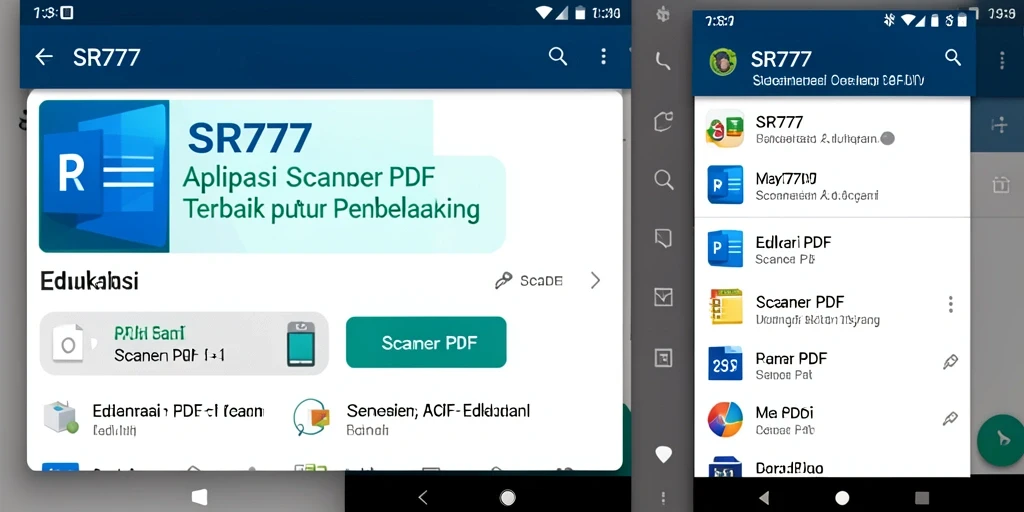 Antarmuka SR777 yang intuitif dan mudah digunakan untuk scanner PDF.