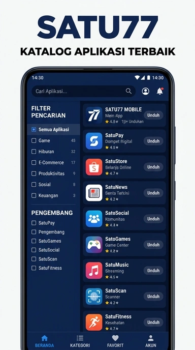 Satu77 — Indeks Aplikasi Populer & Kanal Uji Terbaik di Indonesia